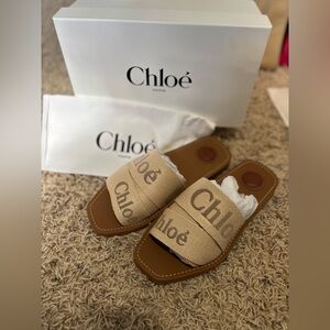 Chloe Woody Sandals Blushy Beige